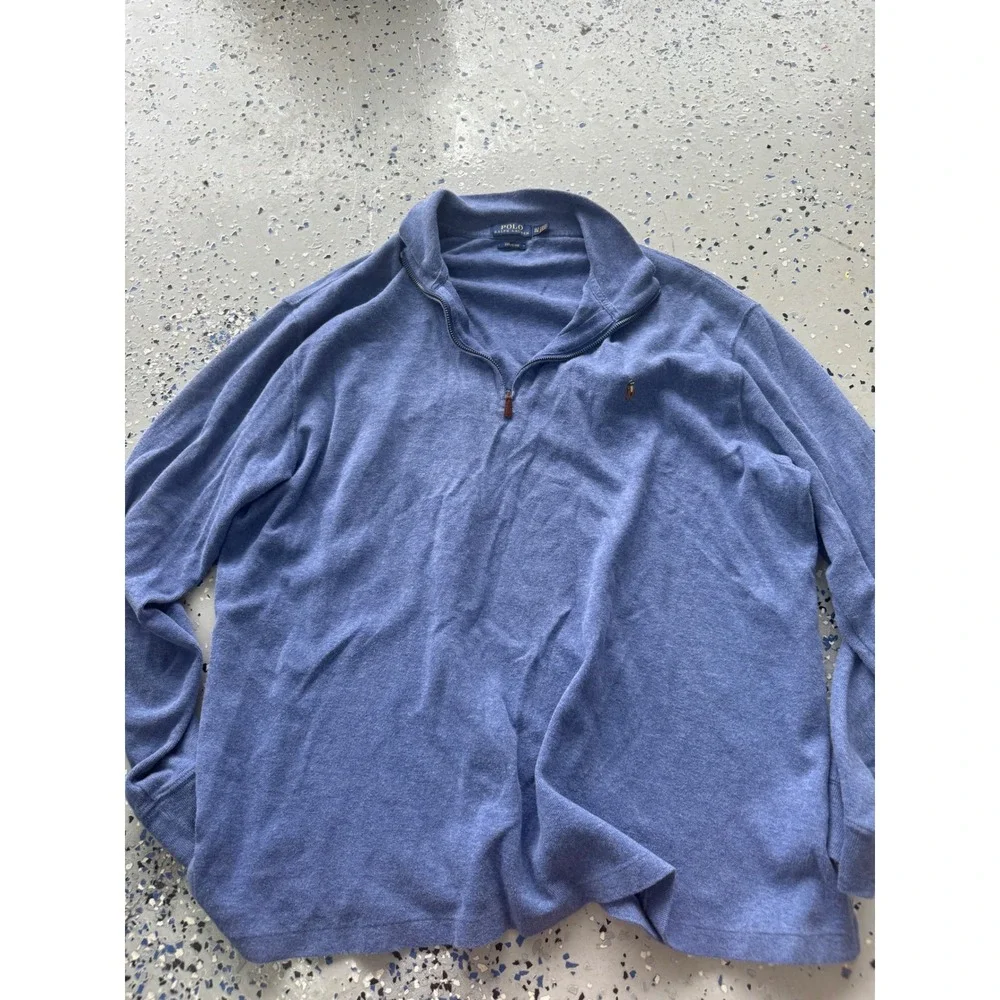 Polo Ralph‎ Lauren Quarter Zip Pullover Sweater Estate Rib XLT